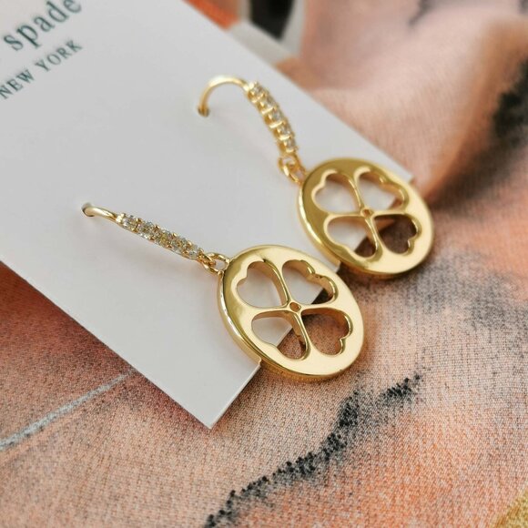 Kate Spade - Symbols Flotal - Gold Drop Earrings - Picture 2 of 3